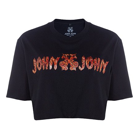 Camiseta John John Panther Black Feminina
