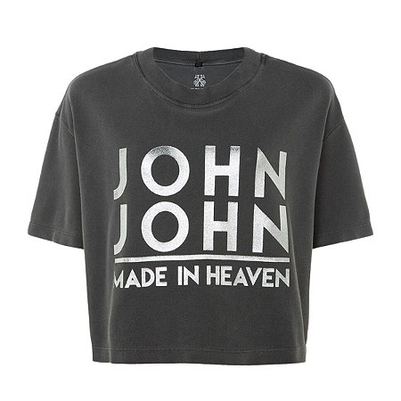 Camiseta John John Line Feminina Preta - Dom Store Multimarcas