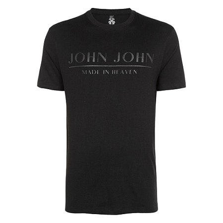Camiseta John John Fancy Brand Masculina Preta