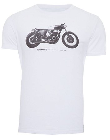 CAMISETA ELLUS MASCULINA FINE ROAD KNIGHTS CLASSIC - BRANCO