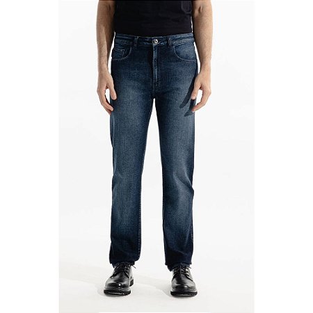 Calça Ellus Dark Indigo Elastic Straight Masculina