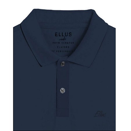 Camisa Polo Ellus Piquet Aquarela Classic Masculina Azul