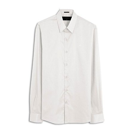 Camisa Ellus Tricoline Slim Irish Masculina Branco