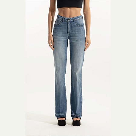 Calça Ellus Dark Indigo Elastic Flare Feminina