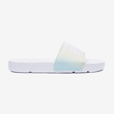 Chinelo Fila Drifter Feminino Branco Brilhante