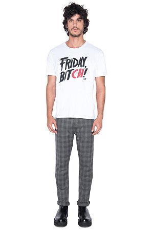CAMISETA ELLUS SECOND FLOOR FRIDAY BITCH BRANCA MASCULINA