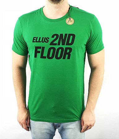 Camiseta Ellus 2nd Floor Básica Esf Future Verde Masculina