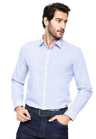 CAMISA ELLUS CHAMBRAY DOBBY CLASSIC FRENCH MASCULINA SLIM