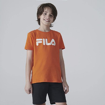 Camiseta Fila Letter Laranja