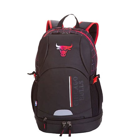 Mochila NBA Chicago Bulls Grande Sestini Masculina Preta