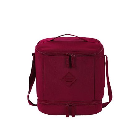 Lancheira Fitness Sestini Lunch Crinkle 2 Bordô
