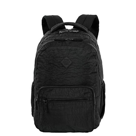 Mochila Crinkle 3 Sestini 2 Compartimentos College Preto