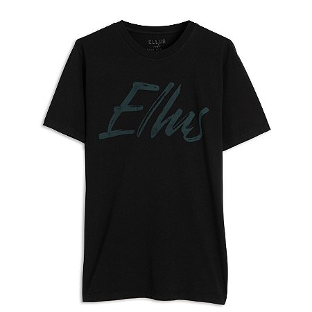 Camiseta Ellus Fine Manual Big Classic Masculina Preta 60S