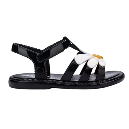 Mini Melissa Hip Bloomy Baby Preto Branco