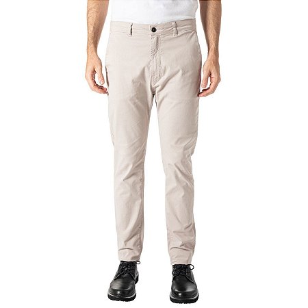 Calça Ellus Color Twill Power Slim Masculina Bege