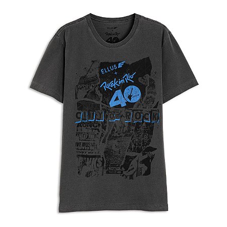 Camiseta Ellus City Of Rock Rock in Rio 40 Anos Masculina