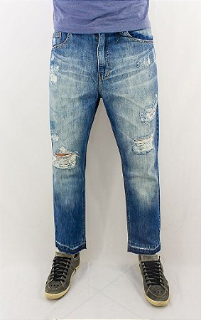 CALÇA ELLUS JEANS ORIGINALS DENIM GEEK DESTROYED MASCULINA