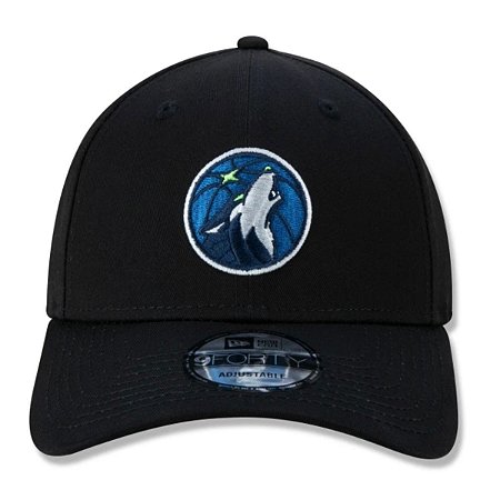 Boné New Era 940 Aba Curva Minnesota Timberwolves Preto