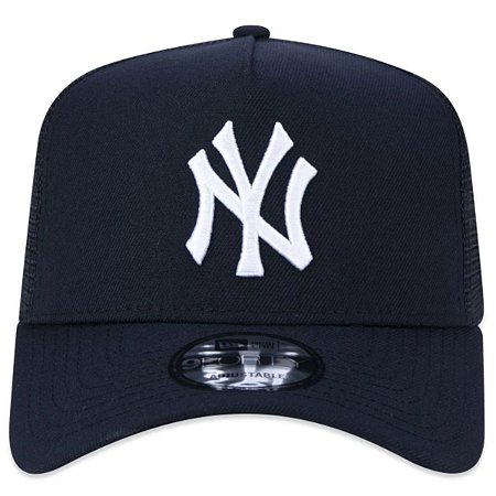 Boné New Era 940 Trucker Snapback New York Yankees Marinho
