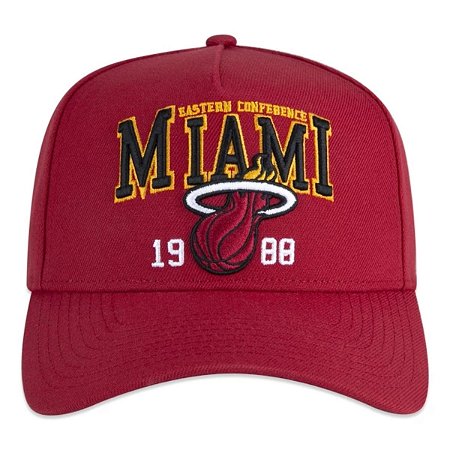 Boné New Era 940 NBA Miami Heat Sport Masculino Vermelho