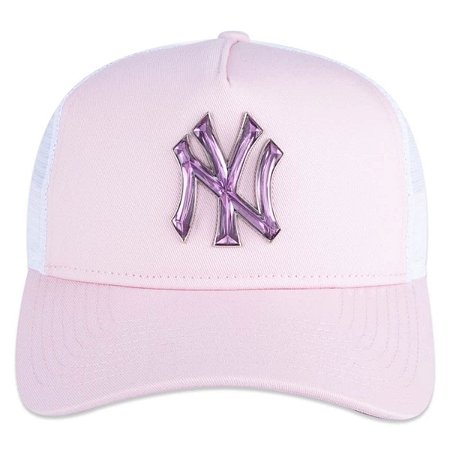 Boné New Era 940 A-Frame Trucker MLB New York Yankees Rosa