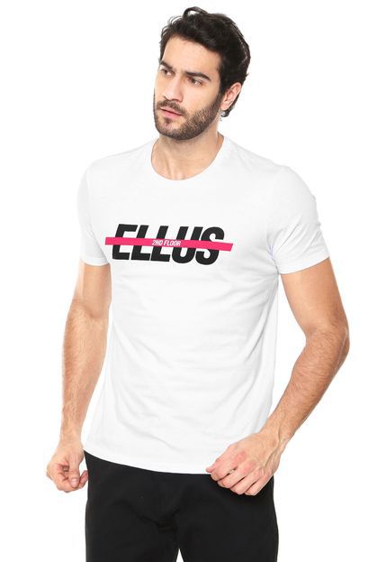 Camiseta Ellus 2ND Floor Logo Basic Targe Branca