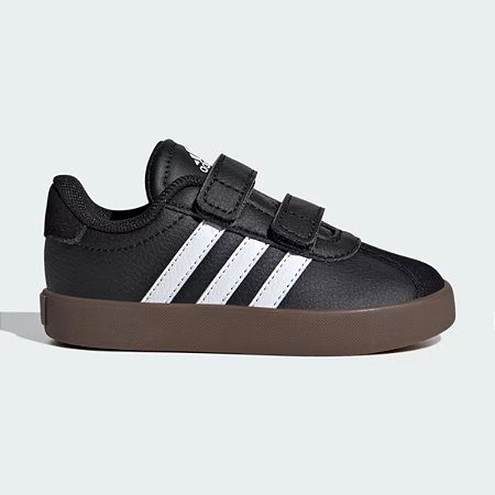 Tênis Adidas VL Court 3.0 Skateboarding Infantil Preto