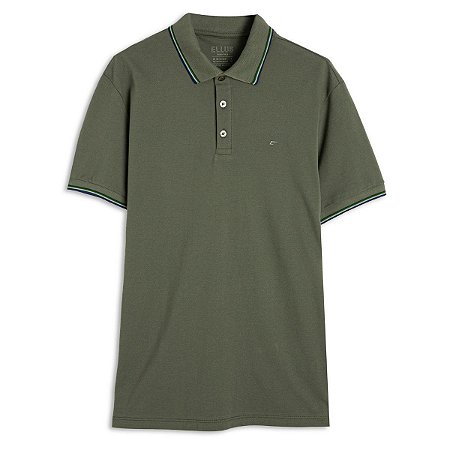 Polo Ellus Piquet e Asa Friso Classic Verde