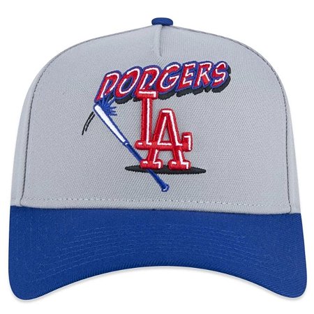 Boné New Era 940 Los Angeles Dodgers World Of Logos Cinza