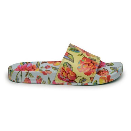 Chinelo Slide Farm Praiana Céu Azul Feminino