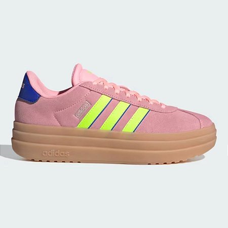 Tênis Adidas VL Court Bold Feminino Rosa Amarelo