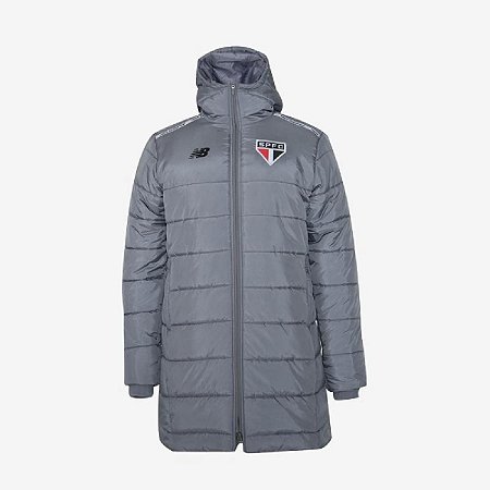 Jaqueta Parka New Balance Puffer Spfc Cinza
