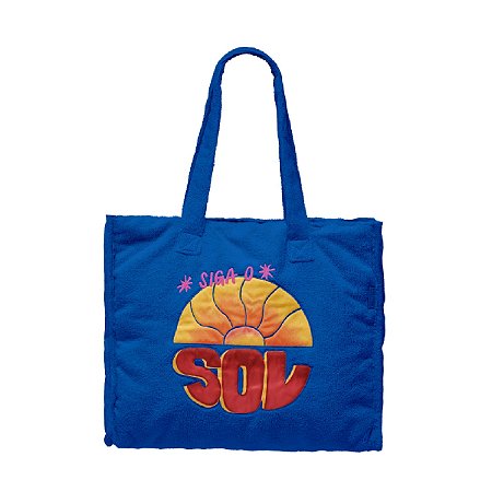 Bolsa Farm Totebag Praiana Siga o Sol Azul