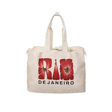 Bolsa Farm Totebag Praiana Rio de Flor Off White