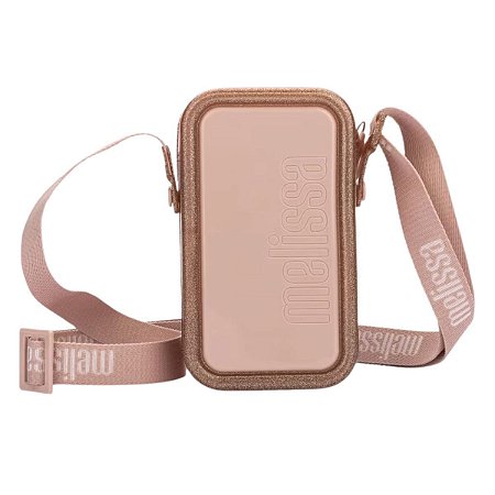 Bolsa Melissa Link Bag Rosa Glitter