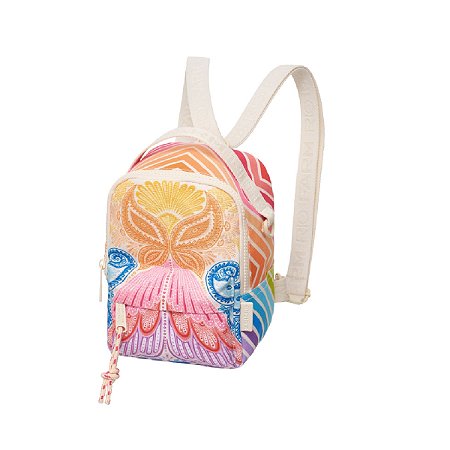 Mini Mochila Borogodó Arco Iris Tropical