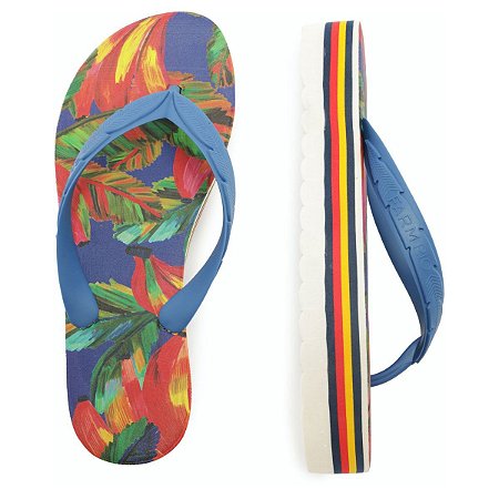 Chinelo Farm Raibown Print Floral Azul