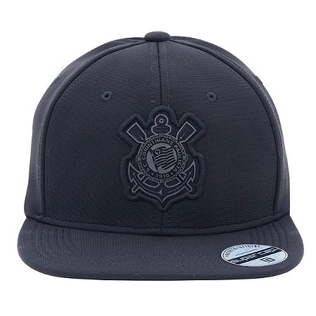 Boné Corinthians Relevo Masculino Preto Supercap