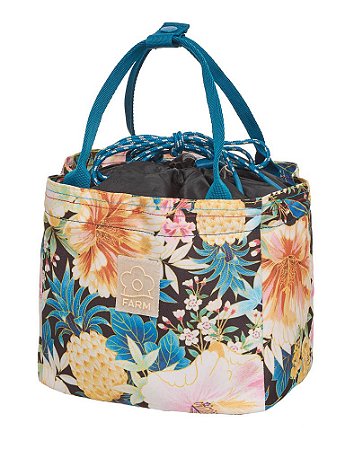 NECESSAIRE FARM ZIRIGUIDUM MAXI FLORAL ESTAMPADA