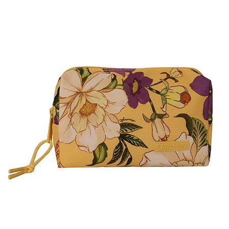 Maxi Necessaire Farm Ora Bolas Pássaros em Flor Amarela