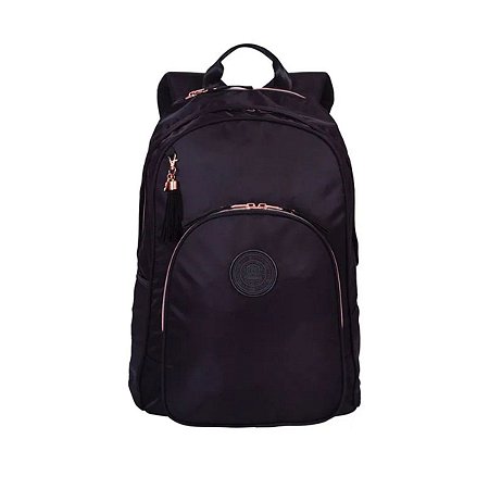 Mochila Grande Paul Frank Glam Preto Sestini
