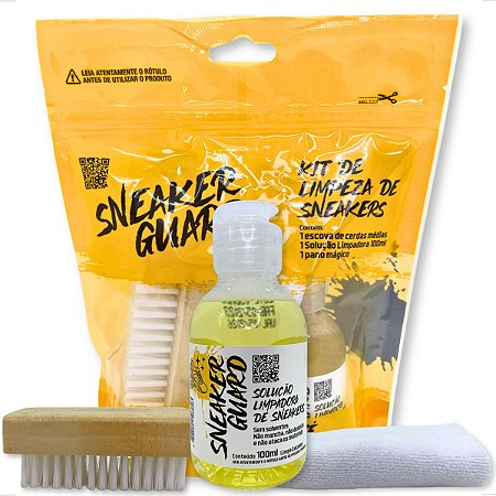 Kit Limpeza Para Calçado Shampoo Toalha Escova Sneaker Guard