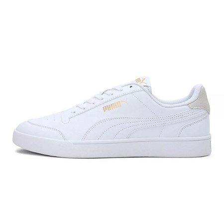 Tênis Puma Shuffle Masculino Branco Dourado