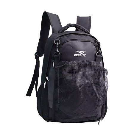 Mochila Penalty com Porta Bola Penalty 115 Preta Cinza