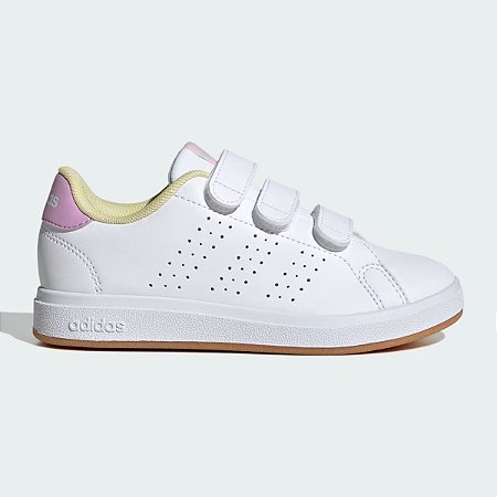 Tênis Advantage Base 2.0 Infantil Meninas Branco Rosa Claro