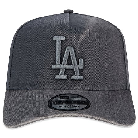 Boné New Era 940 Los Angeles Dodgers Logo Cinza