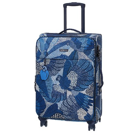 Mala Farm Me Leva Tecido Dotted Macaws M