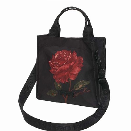 Bolsa Farm Mimo Gráfico Rosalia Preta