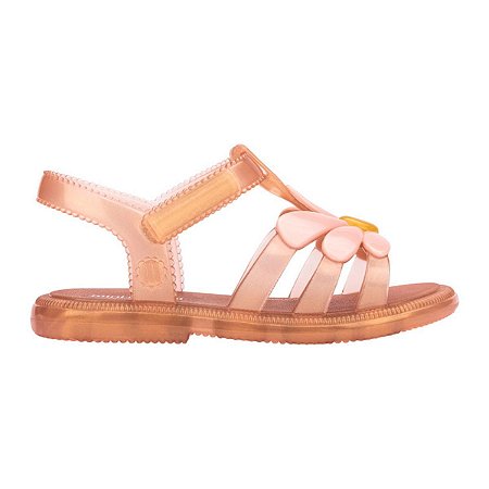 Mini Melissa Hip Bloomy Baby Marrom Branco