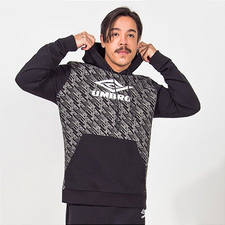 Blusa Umbro Moletom Graphic Masculina Preta